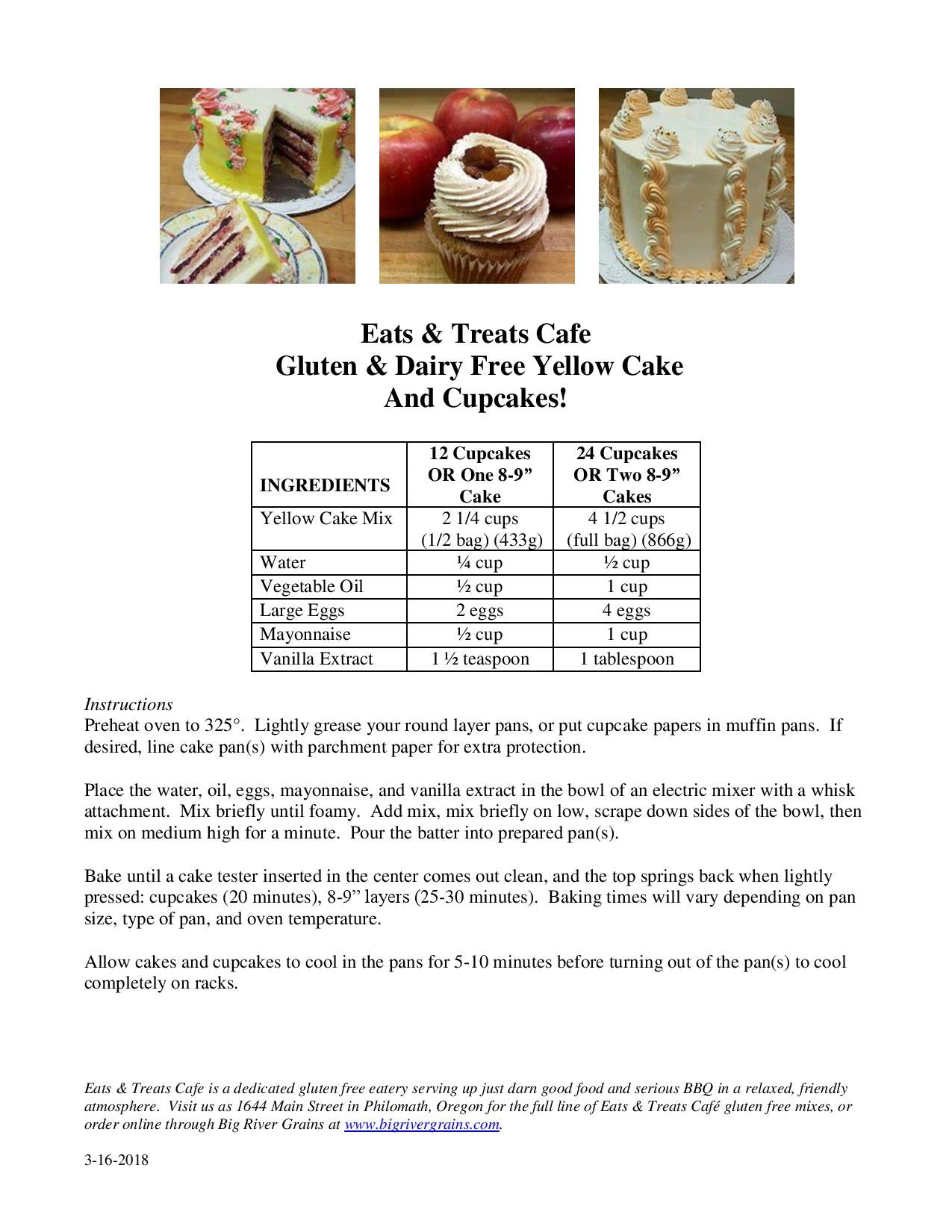 Gluten Free Yellow Cake Mix