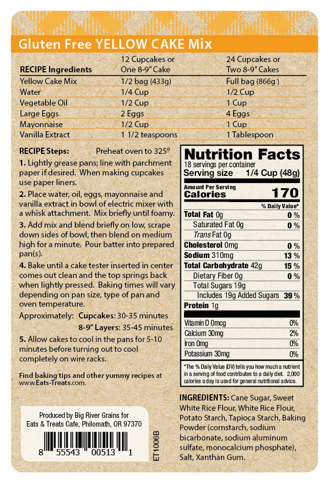 Gluten Free Yellow Cake Mix