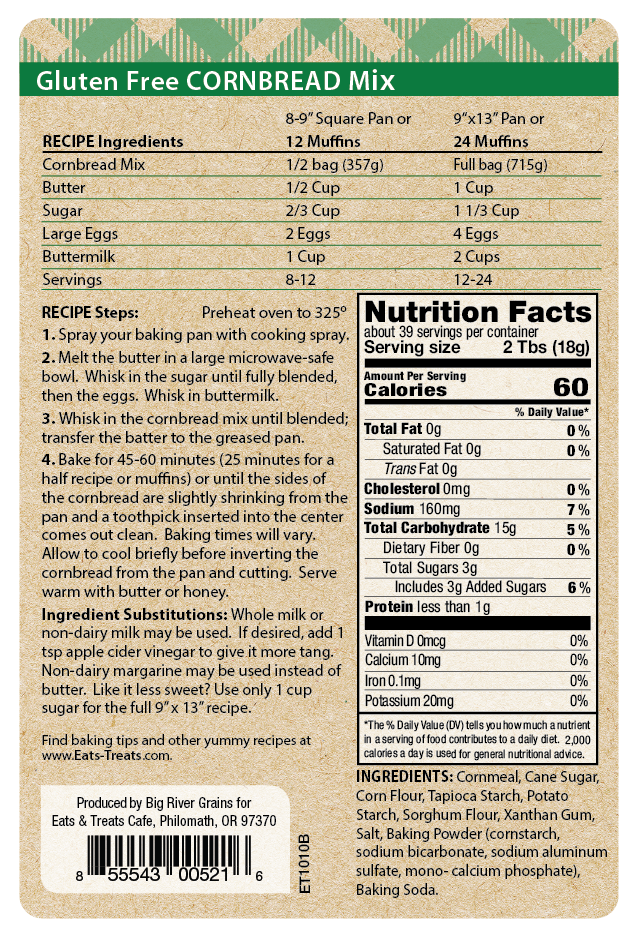 Gluten Free Cornbread Mix