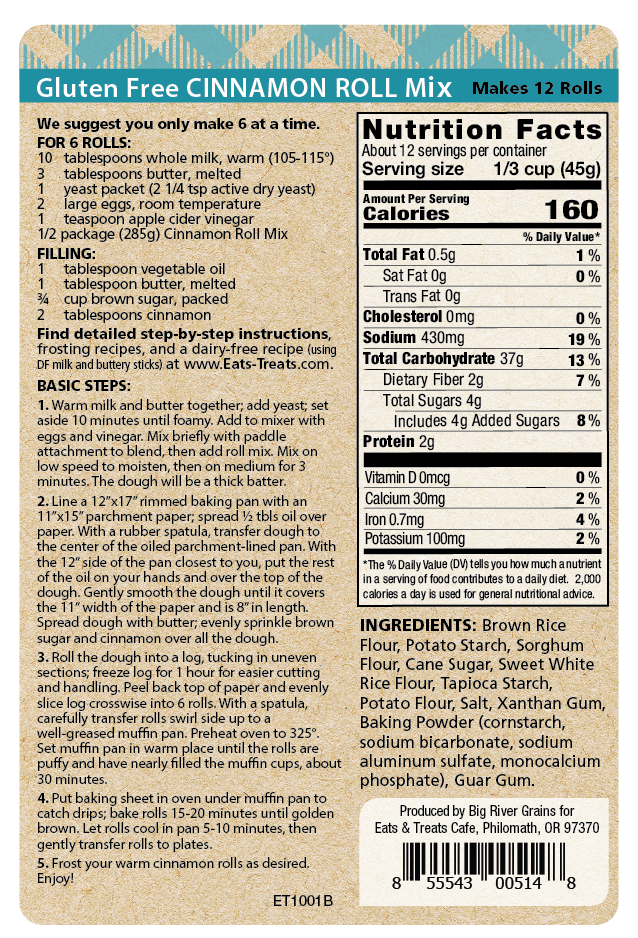 Gluten Free Cinnamon Roll Mix