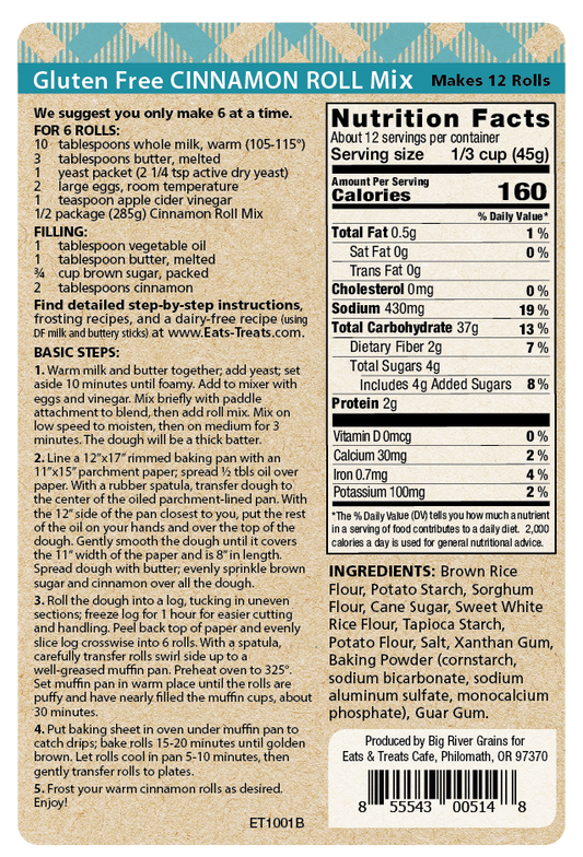 Gluten Free Cinnamon Roll Mix