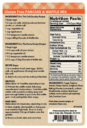 Gluten Free Pancake and Waffle Mix